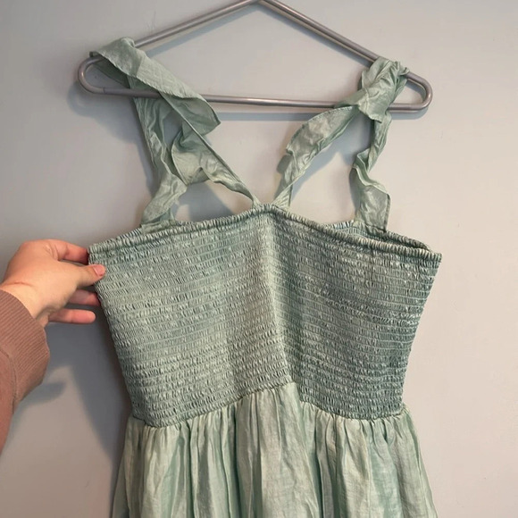 Madewell Ruffle-Strap Smocked Dress Size Petite XL - Picture 7 of 8